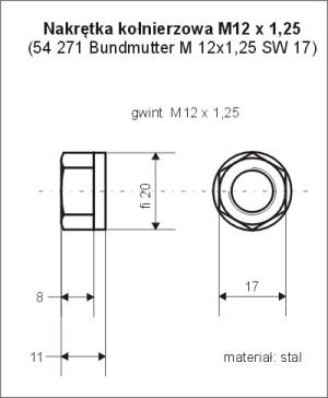nakretka kolnierzowa 12 m